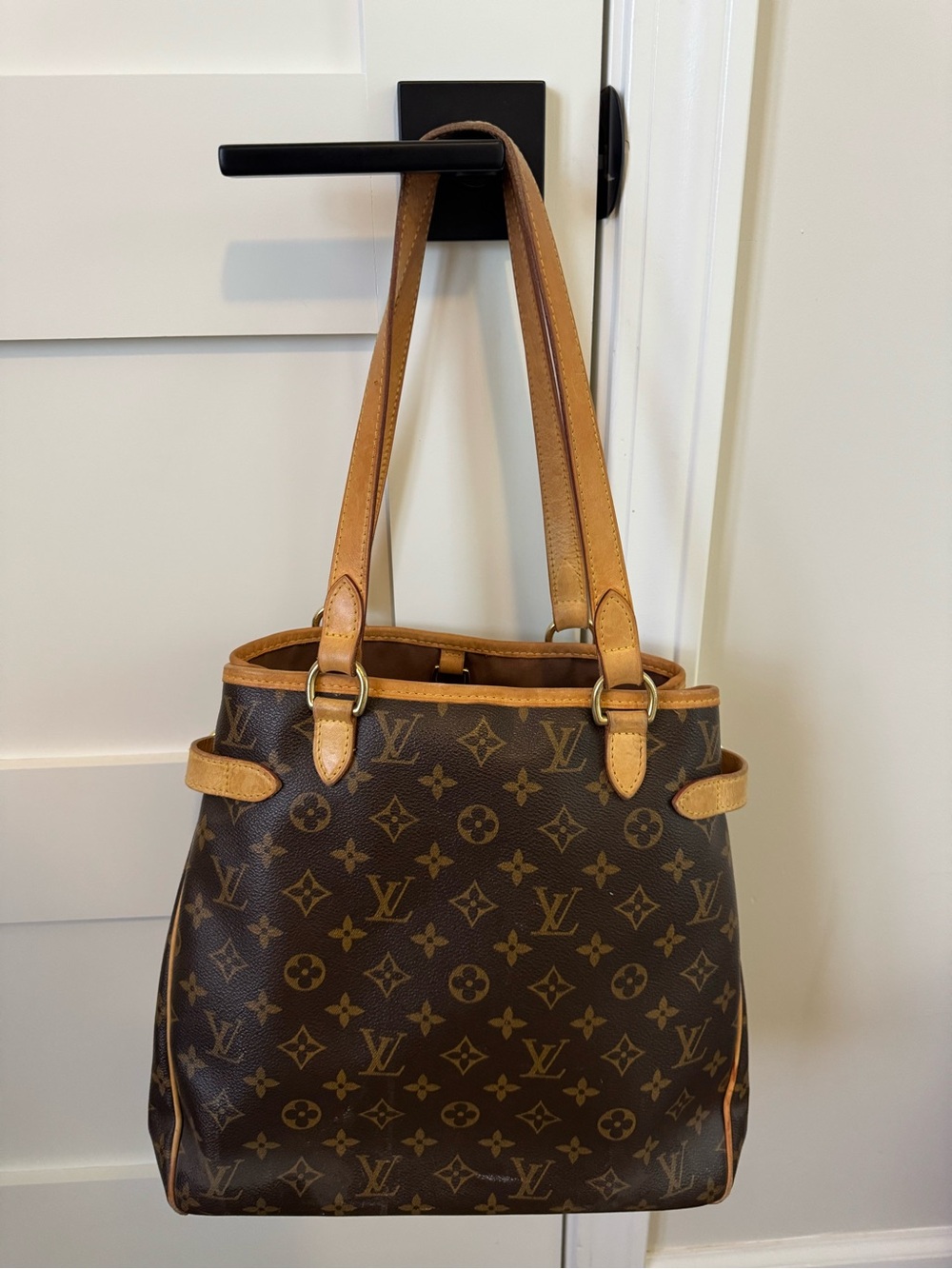 Louis Vuitton Monogram Canvas Bucket Shoulder Bag in Brown and Tan